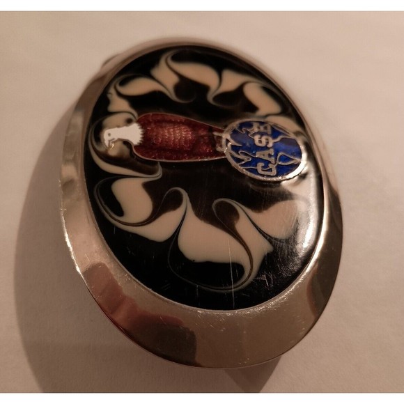 Case Belt Buckle Old Abe Bald Eagle & Globe Trademark Advertising - Picture 4 of 7